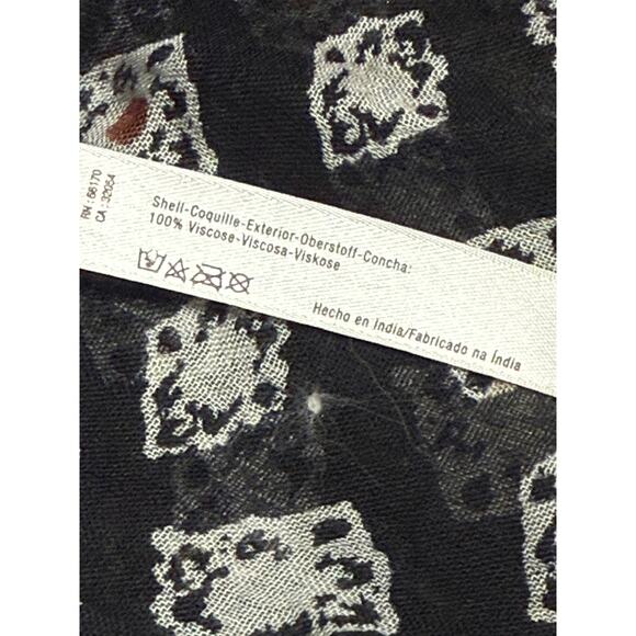 Free People One Surplice Printed Blouse, Size L - Picture 8 of 8